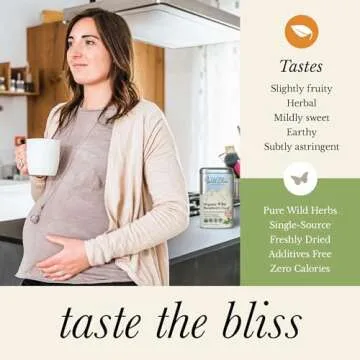 Wild Bliss Organic Red Raspberry Leaf Tea Pregnancy and Menstrual Support - Loose Leaf Herbal Tea - 1.76 Oz - 25 Servings