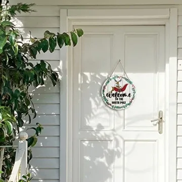 Rustic Welcome to The North Pole Christmas Sign