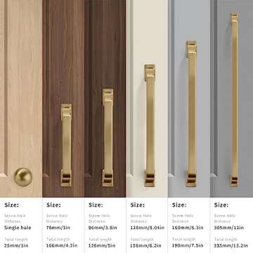 CABDM 10 Pack 1 Inch Vintage Ball Brushed Brass Cabinet Knobs Kitchen Cabinet Hardware Brushed Gold Drawer Knobs Pulls for Drawers.