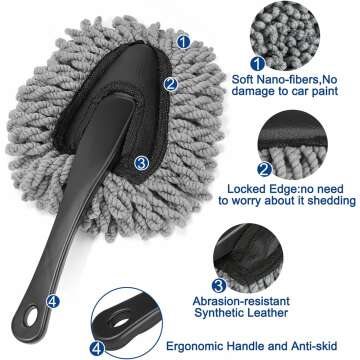 Car Cleaning Detail Brush & Gel Kit for Dash