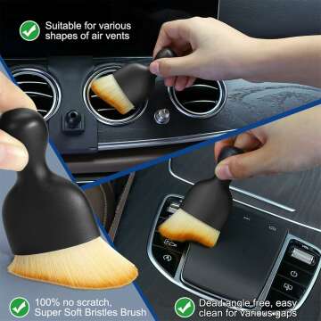 Car Cleaning Detail Brush & Gel Kit for Dash