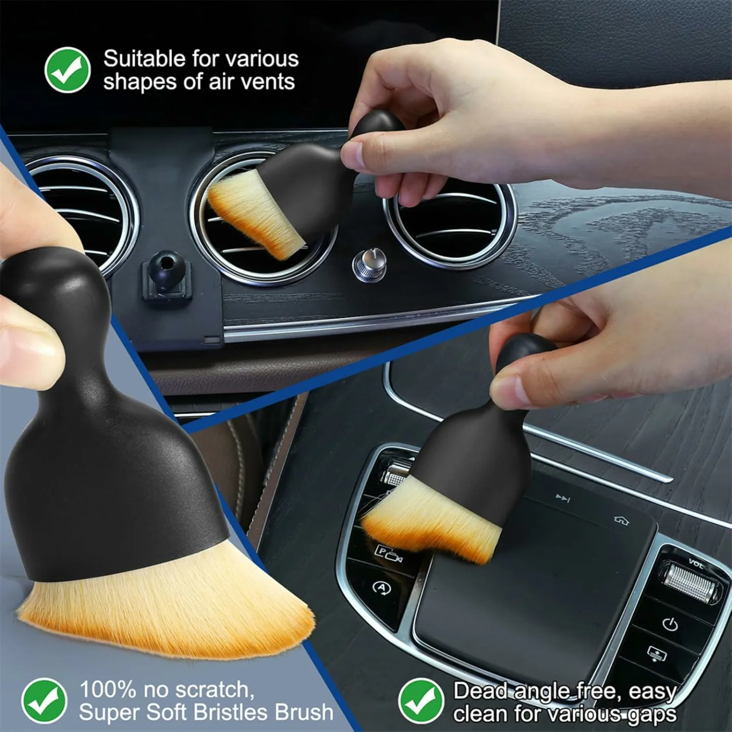 Car Cleaning Detail Brush & Gel Kit for Dash