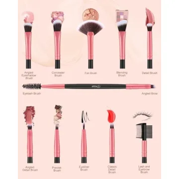 BESTOPE PRO 16 Pcs Makeup Brushes - Flawless Application Set