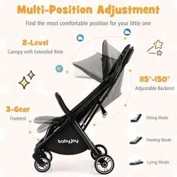 Lightweight Compact Baby Stroller for Travel and Daily Use