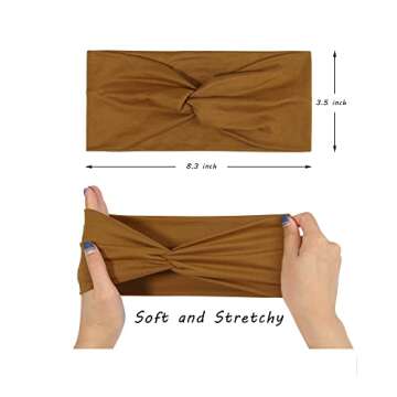 jollybows 16 PCS Stretch Headbands for Women Elastic Hair Bands Yoga Running Hair Wrap Non-slip Head...