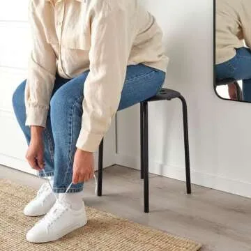 IKEA Marius Home, Study & Office Stool (45 cm, Black)