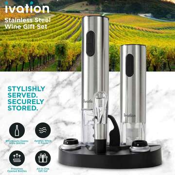 Ivation Wine Gift Set with Electric Opener & More
