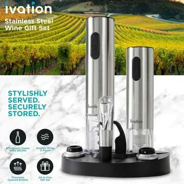 Ivation Wine Gift Set with Electric Opener & More