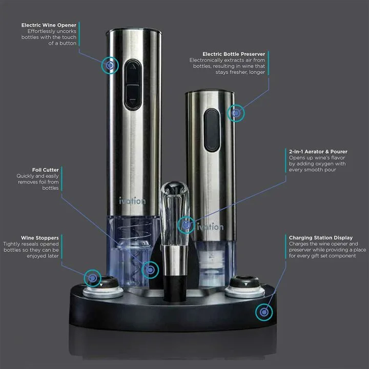 Ivation Wine Gift Set with Electric Opener & More
