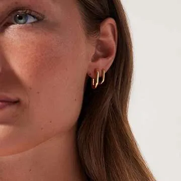 Stylish 3 Pairs Gold Hoop Earrings for Every Occasion