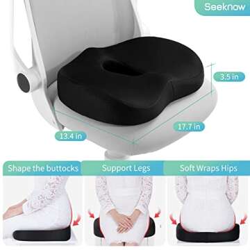 Buy Donut Pillow for Tailbone Pain Relief - Comfortable Seat Cushion