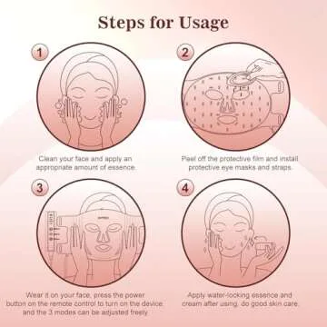 Portable Red Light Therapy Mask with Remote Control