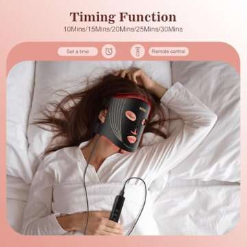 Portable Red Light Therapy Mask with Remote Control