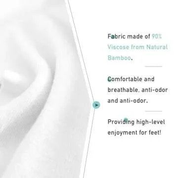 Women's Soft Thin Viscose Bamboo Crew Socks, Fit Stretchy Casual, Business, Dress Calf Sock 5 Pairs (US, Alpha, Medium, Regular, Regular, White)