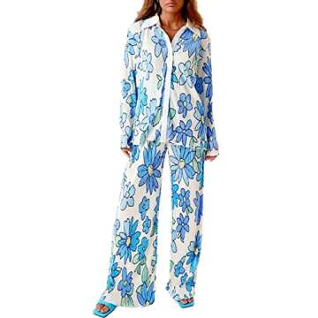 Stylish Franhais Women's 2 Piece Outfits Pants Sets