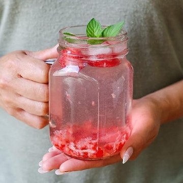 Kate Aspen Mason Jar Mugs with Lids - Set of 6