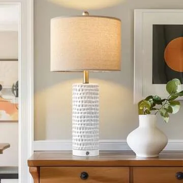 Elegant Touch-Control Table Lamps with USB Ports