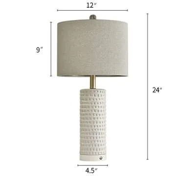 Elegant Touch-Control Table Lamps with USB Ports