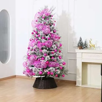 20ct Fuchsia Pink Shatterproof Christmas Ornaments for Holiday Elegance