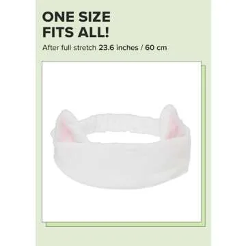 I DEW CARE Face Wash Headband - White Cat | Adorable Design, Perfect for Washing & Cleansing, Makeup and Spa, Bath, Skincare, Quick Dry, Soft & Fuzzy, Non Slip, Reusable, Teen Girls Stuff