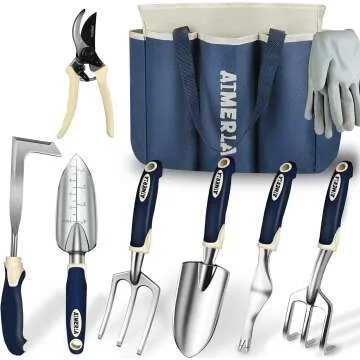 Heavy Duty Gardening Tools Set with Garden Bag