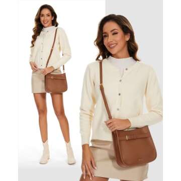 Vulkitty Women's Shoulder Bag Handbags Soft Leather Hobo Crossbody Bag Shoulder Purse for Women with...