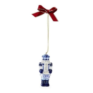 Spode Blue Italian Nutcracker Ornament - Festive Decoration, Novelty Bauble for Seasonal Decor - Ide...