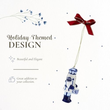 Spode Blue Italian Nutcracker Ornament for Holiday Decor