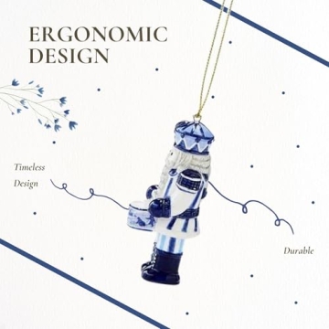 Spode Blue Italian Nutcracker Ornament for Holiday Decor