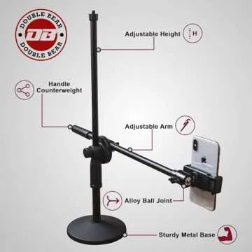 Double Bear Overhead Phone Stand for Easy Filming and Creativity