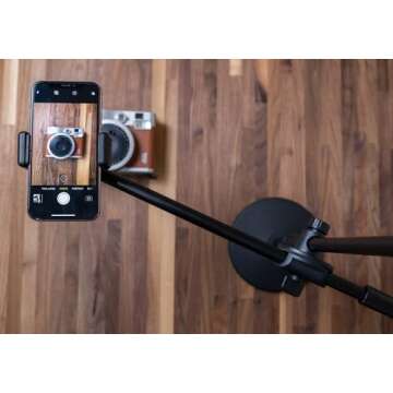 Double Bear Overhead Phone Stand – Phone Mount for Filming, Crafting, Baking, Drawings, Recording, Tiktok, Mukbang – Design for Various Purposes