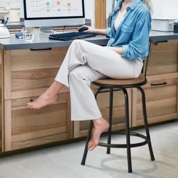 Rustic Elegance Swivel Barstools Set for Kitchen & Pub