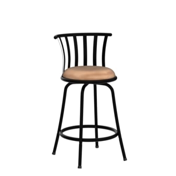 Rustic Elegance Swivel Barstools Set for Kitchen & Pub