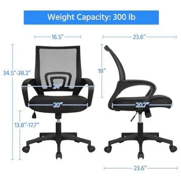 Ergonomic Yaheetech Office Chair with Adjustable Height