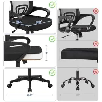 Ergonomic Yaheetech Office Chair with Adjustable Height