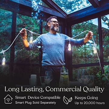 Brightech Ambience Pro Waterproof LED Outdoor String Lights 48ft