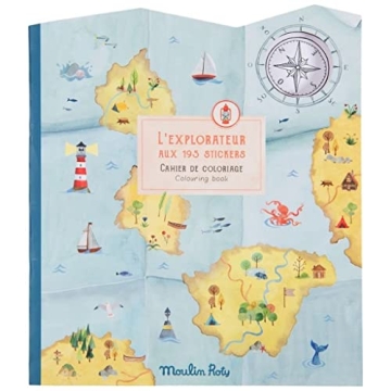 Moulin Roty Explorer Sticker Book for Kids - Creative Fun