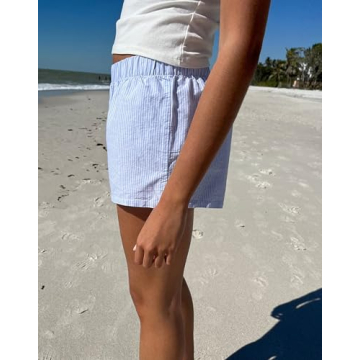 Trendy Argeousgor Gingham Boxer Shorts for Women