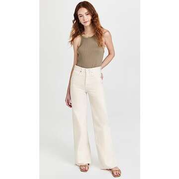 Veronica Beard Women's Taylor High Rise Wide Leg Jeans