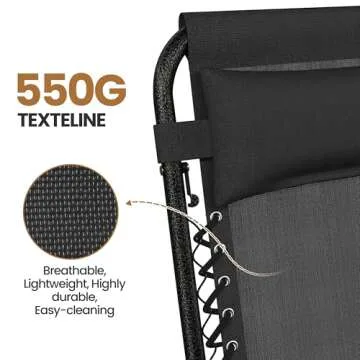 Yaheetech Zero Gravity Recliners for Outdoor Relaxation