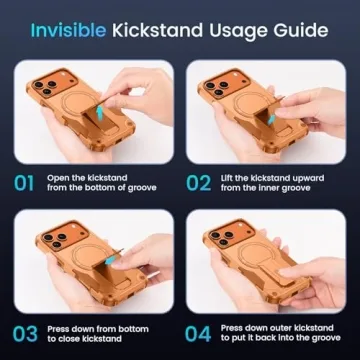 3 in 1 Caka iPhone 17 Pro Max Case with Kickstand