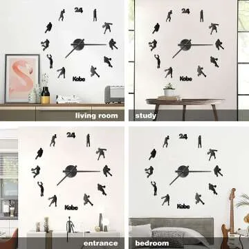 Modern Kobe Basketball Wall Clock 3D Home Decor