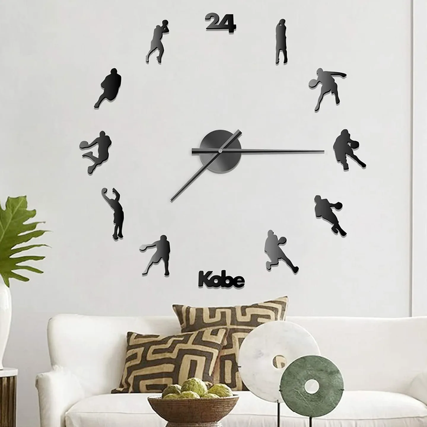 Modern Kobe Basketball Wall Clock 3D Home Decor