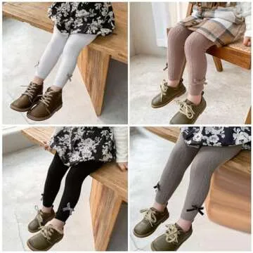 Baby Toddler Girls Cable knit Tights with Bows Cute Cotton Footless Leggings Pants Stocking Panties 1-2Years Kids