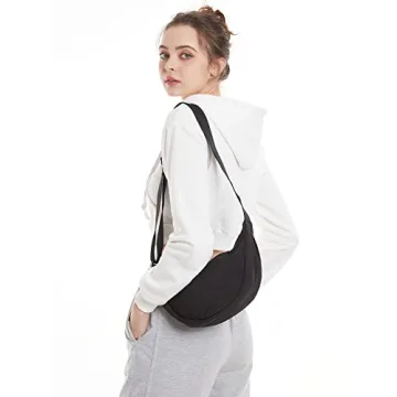 YIKOEE Waterproof Crescent Crossbody Bag Stylish Functional