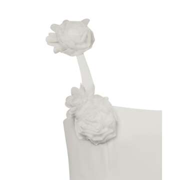 JW PEI Women's Elaina White Rosette Applique Mini Dress - White