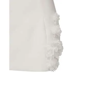 JW PEI Women's Elaina White Rosette Applique Mini Dress - White