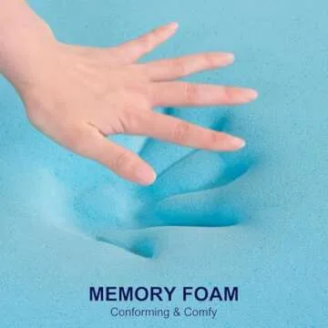 ELEMUSE Dual Layer 3 Inch Memory Foam Mattress Topper Queen Size, 2 Inch Cooling Gel Memory Foam Plus 1 Inch Down Alternative Pillowtop Mattress Pad, Viscose Made from Bamboo Cover, Comfort Support