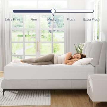 ELEMUSE Dual Layer 3 Inch Memory Foam Mattress Topper Queen Size, 2 Inch Cooling Gel Memory Foam Plus 1 Inch Down Alternative Pillowtop Mattress Pad, Viscose Made from Bamboo Cover, Comfort Support