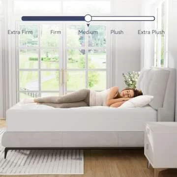 ELEMUSE Dual Layer 3 Inch Memory Foam Mattress Topper Queen Size, 2 Inch Cooling Gel Memory Foam Plus 1 Inch Down Alternative Pillowtop Mattress Pad, Viscose Made from Bamboo Cover, Comfort Support